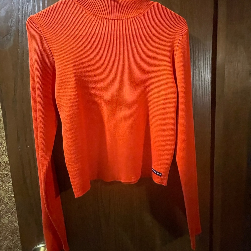 Calvin Klein Jeans Orange Cowl Neck Sweater